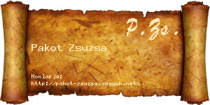 Pakot Zsuzsa névjegykártya